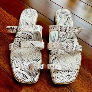 a new day, snake print sandal
